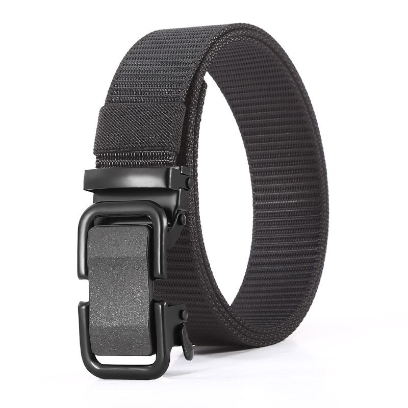 Men's Belt Automatic Buckle Belt Quick Drying Breathable No Punching Canvas Braided Belt_viptrois.com