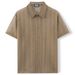 Men's Clothing Foreign Trade Men's Clothing Summer Men's Casual Knitted Shirt New Style Lapel Hollow Breathable Short Sleeved Top A0402_viptrois.com