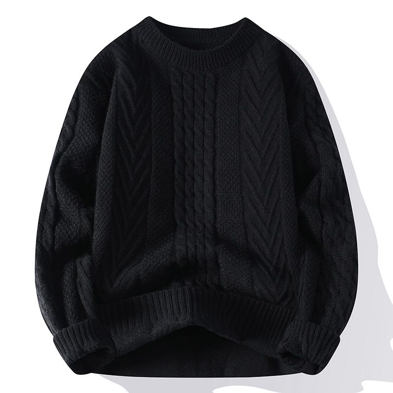 European And American Multi-color Twist Sweater Couple 2025 Spring And Autumn New Knitted Sweater Lazy Style Retro Loose Thread Coat_viptrois.com