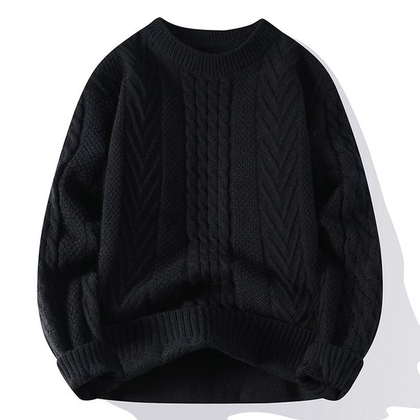 European And American Multi-color Twist Sweater Couple 2025 Spring And Autumn New Knitted Sweater Lazy Style Retro Loose Thread Coat_viptrois.com