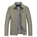 Men’s Slim-Fit Corduroy Jacket – Lightweight Business Casual Blazer With Stand Collar & Zip Closure (Rabbit Wool Blend, Wrinkle-Resistant)_viptrois.com