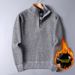 Fashion Fleece Thickened Autumn And Winter New Men's Sweater Zipper Sweater Pullover Loose Knitted Sweater Jacket_viptrois.com
