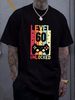 60th Birthday T-Shirt 1963 Mens Funny LEVEL UNLOCKED 60 Year Old Gaming Tee Top Comfortable Homme Slightly Summer Casual Breathable Streetwear_viptrois.com