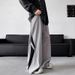 Men's Color Blocked Striped Quick Drying Paratrooper Casual Pants Wide Leg Loose Fit Breathable Floor Length Trousers for Summer_viptrois.com