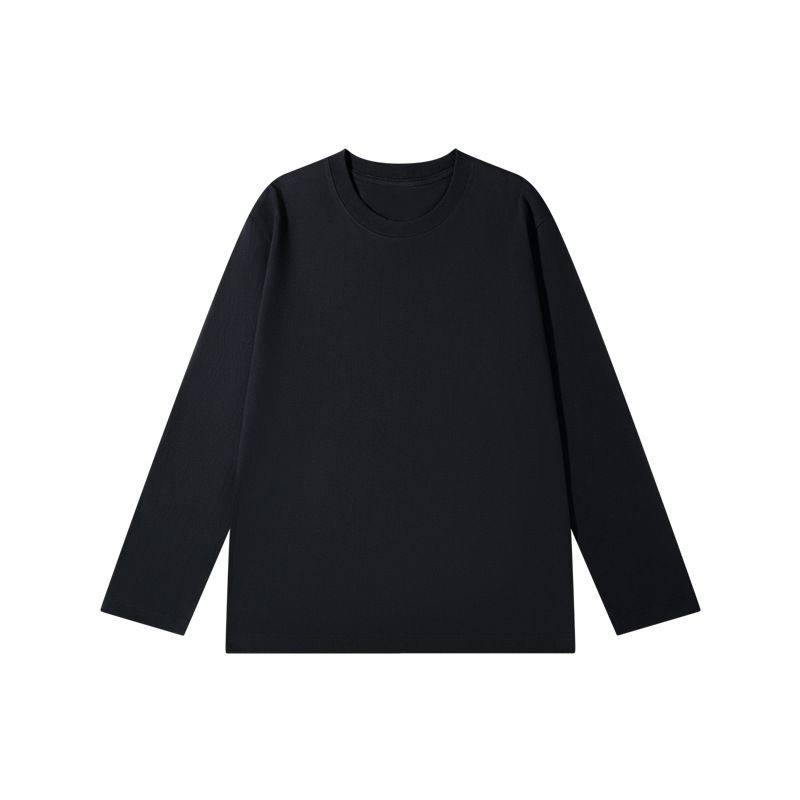 260g Heavy-duty Combed Skin Friendly Cotton Loose And Versatile Long Sleeved T-shirt For Men In Autumn And Winter 2025, Solid Color Underwear_viptrois.com