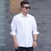 Plus Size Men's Long Sleeve Loose Casual Spring Autumn New Professional Elastic Inch Shirt For Big And Tall Men_viptrois.com