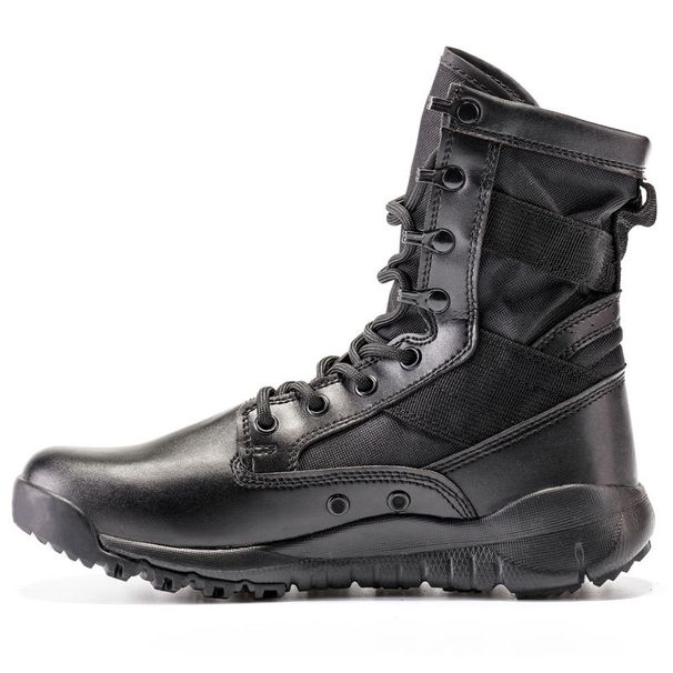 Sand-colored High-top Combat Boots, Spring And Autumn Combat Boots, Canvas Breathable High-top Combat Boots_viptrois.com