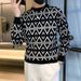 Autumn And Winter Crew Neck Sweater Men's Casual Loose Korean Version Trend Warm Middle Neck Bottoming Sweater Knitted Sweater_viptrois.com