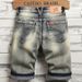 High-Quality New Style Denim Mid-Length Plus Size Summer Men's Shorts_viptrois.com