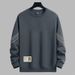 Men's Clothing Round Neck Casual Tops Sweatshirts Spring And Autumn Loose And Versatile Pullover_viptrois.com