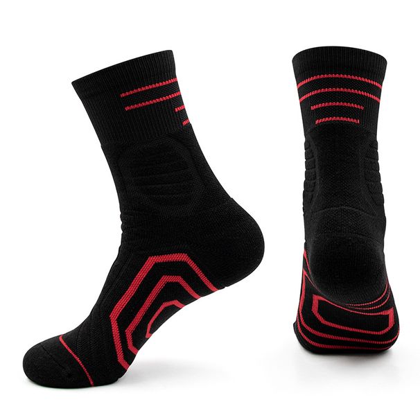 Shoe Accessories Mid Tube Football Socks Children's Color Matching Striped Anti Slip Socks Thick Towel Bottom Socks Men's Professional Sports Socks_viptrois.com