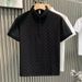 Men's Clothing Lapel Short Sleeved Polo Shirt Men's Summer T Shirt Version Slim Trend New All Match T Shirt Top_viptrois.com