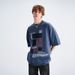 Summer New National Trend Brand Niche Design Puzzle Print Washed Loose Short Sleeve T-Shirt For Men_viptrois.com