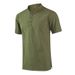 Men's Clothing Summer Fashion Stand Up Collar Solid Color Short Sleeved Slim T Shirt Chest Button Top_viptrois.com