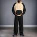 Men's Fleece-Lined Hooded Sweatshirt & Jogger Pants Set - Casual Loungewear With Color Block Design For Autumn Winter_viptrois.com