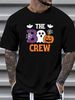 The Boo Crew Cute Halloween Ghost Pumpkin Bat & Adults T-Shirt T-Shirt For Women Casual Slightly Breathable Designer Clothes Versatile Streetwear Top For Everyday Wear Graphic Women Summer Casual Women Top Graphic Tees Unisex Female Comfortable_viptrois.com