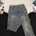 Men's Clothing Star Jacquard Jeans For Men, Spring And Autumn, Niche Design, Cool Pants, High Street Vibe, Straight Flared Pants_viptrois.com