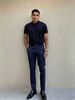 New Men's Slim Fit Business Dress Pants Solid Color Elastic Straight Leg Casual Commuter Trousers_viptrois.com