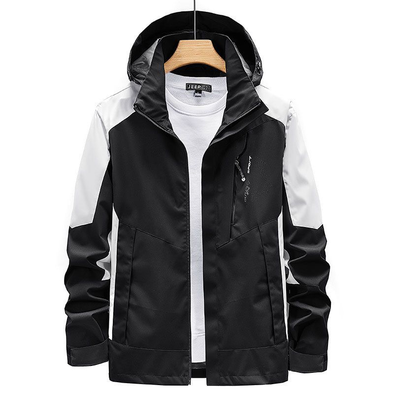 Men's Clothing Jacket Breathable Thin Outdoor Mountaineering Suit Large Size Team Printing Work Clothes_viptrois.com