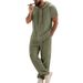 Men's Linen-Blend Hooded Shirt & Trouser Set – Relaxed Fit Casual Suit (Black/Navy/White/Khaki, Sizes S-XXXL)_viptrois.com