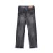 American High Street Men's Dirtyfit Distressed Splatter Paint Straight Leg Jeans Trendy Slightly Flared Slimming Floor Length Pants_viptrois.com