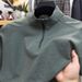 Two Trees Men's Long Sleeve T-Shirt Autumn Thin Top Sports Thin Breathable Top Half Zipper Sweater Trendy Men_viptrois.com