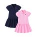 Mother & Kids Little European And American Heat Transfer Children's Skirt Summer Girls Short Sleeved Dress Pure Cotton Children's Princess Skirt_viptrois.com