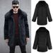 Men's Clothing Popular Fur Coat Mid Length Cotton Warm Fox Fur Collar Coat Fashionable Casual Fur Coat_viptrois.com