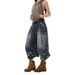 Men's Clothing Store Style Multi Pocket Workwear Denim Shorts Men's Pleated Design Cropped Pants Loose Drape Pants_viptrois.com