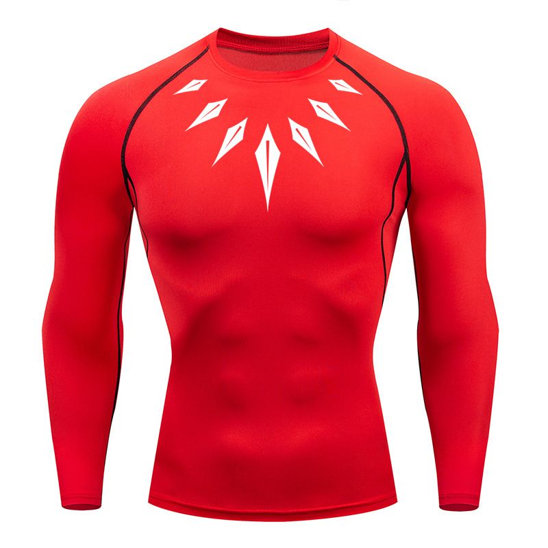 Men's Clothing Spot Men's Fitness Slim Outdoor Sports High Elastic Quick Drying Cycling Training Breathable Tight Colorful Long Sleeves_viptrois.com
