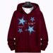 Men's Clothing Men's Star Print Zip-Up Hoodie - Casual Fleece-Lined Jacket With Contrast Stitching Fashion Trends_viptrois.com