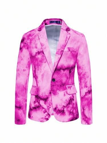 2025 Hot-Selling New Fashion Printed Single-Breasted Casual Suit Jacket For Young Men_viptrois.com
