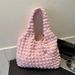 Women's Handle Bags Clouds, Bubbles, Folds, Commuter One-shoulder Vest Bag, Simple Handbag, Large-capacity Messenger Bag_viptrois.com