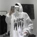 Autumn And Winter Retro Hoodie Men's Simple Loose Letter Printed Hoodie Coat_viptrois.com