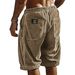 Men's Corduroy Shorts Summer Casual Comfortable Elastic Waist Drawstring Multiple Colors Fashionable Cargo Pants_viptrois.com