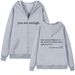 Drop Shoulder Sleeve Fleece Sweatshirt Solid Color Letter Kangaroo Pocket Drawstring Printed Unisex Hoodie_viptrois.com