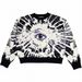 Unisex Dark Academia Sweater - Oversized Corduroy Knit With Anime Print, Long Sleeve Crewneck, Polyester Blend (Black/Blue/Purple/White/Green)_viptrois.com