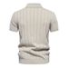 Spring/Summer New European Woolen Polo Sweater Knitted Shirt Short Sleeve Collar Men's T-Shirt Top_viptrois.com