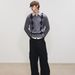 American Retro Quilted Jacquard Turn-Down Collar Knitted Sweater Unisex Autumn Winter Lazy Loose Feel Long Sleeve Polo_viptrois.com