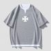 Men's Fashion Brand T Shirt Cross Printed Pattern Pullover_viptrois.com