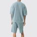 Men's Clothing New Casual Men's Suits Loose Round Neck Short Sleeve Shorts Trendy Men's Suits_viptrois.com