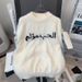Sweater For Men Women, Lazy Style, Letter Print, White, Autumn Winter, Loose And Comfortable Knitted Top_viptrois.com