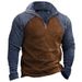 Autumn Winter New Men's Open Chest Stand Collar 3D Printed High Neck Zipper Polo Shirt_viptrois.com