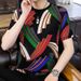 Summer New Ice Silk Breathable Short T-shirt, Trendy Printed Half Sleeved Men's Top For Young And Middle-aged Brands_viptrois.com