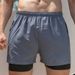 Men's Clothing Sports Shorts Quick Drying Outdoor Leisure Running Fitness Shorts With Inner Inch Double Layer Basketball Shorts_viptrois.com