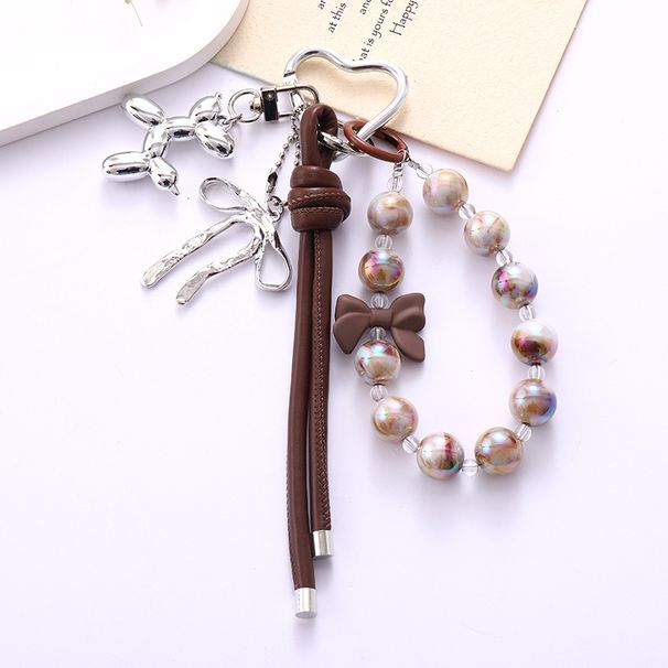 Bag Pendant Acrylic Bird's Nest Beaded Bag Decorative Pendant, Exquisite And Creative Pu Leather Rope Bow Pendant_viptrois.com