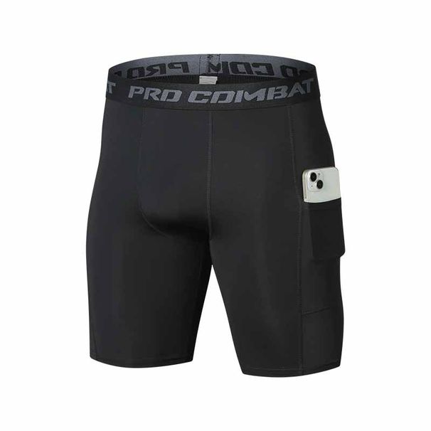 Men's Clothing Fitness Shorts With Pockets Sports Running Track Pants Elastic Quick Drying Tight Compression Shorts_viptrois.com