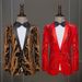 Men's Costume Sequin Tree Dress Coat Stage Performance Suit Coat_viptrois.com
