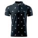 Unbeatable Quality 2025 New Casual Short Sleeved Henry Shirt, Independence Day Element Three Button Men's Shoulder Polo Shirt_viptrois.com