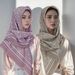 Women's Scarves Yarn Printed 110 Square Scarf Classic Lace Malay Fashion Scarf Headscarf Shawl_viptrois.com